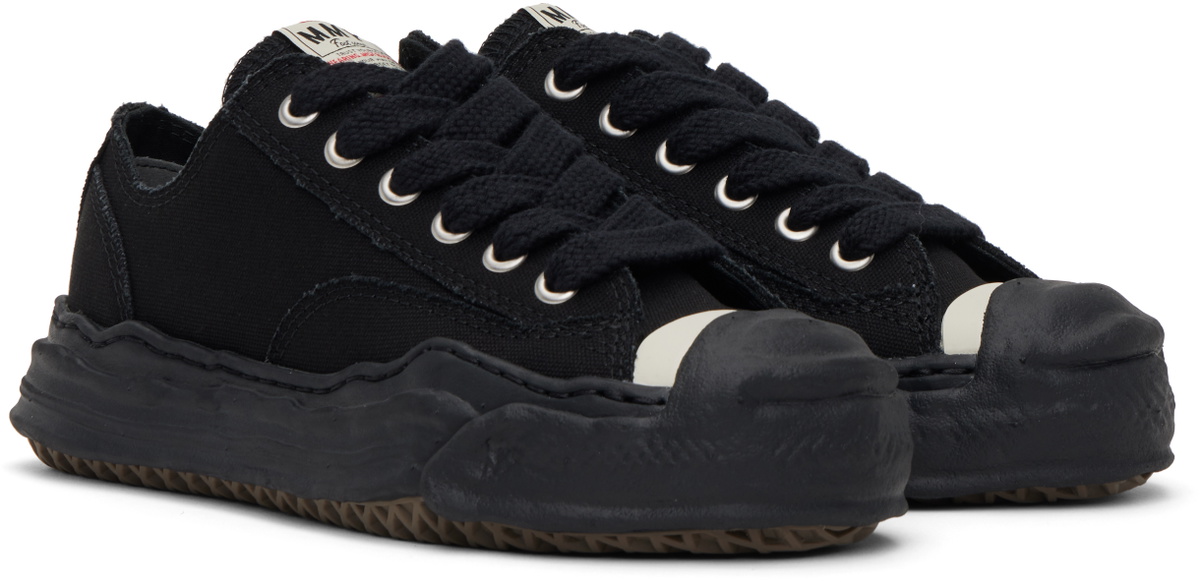 Maison MIHARA YASUHIRO Black Hank OG Sole Canvas Low-Top Maison MIHARA YASUHIRO Black Hank OG Sole Canvas Low-Top