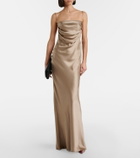 Saint Laurent Open-back silk satin gown