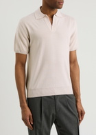 Aurélien Wool Polo Shirt Ecru