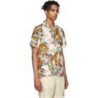Wacko Maria White and Multicolor Tim Lehi Edition Graphic Hawaiian Shirt