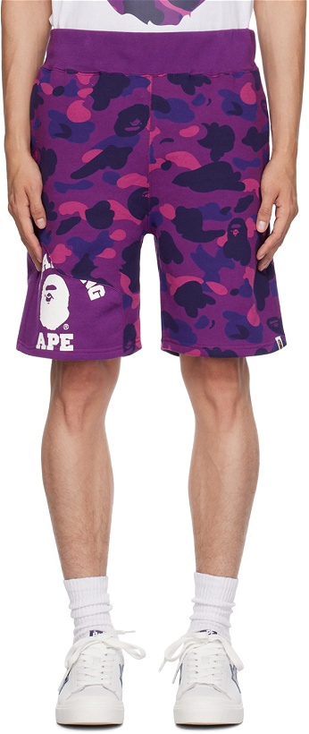 Photo: BAPE Purple Camo Cutting Shorts