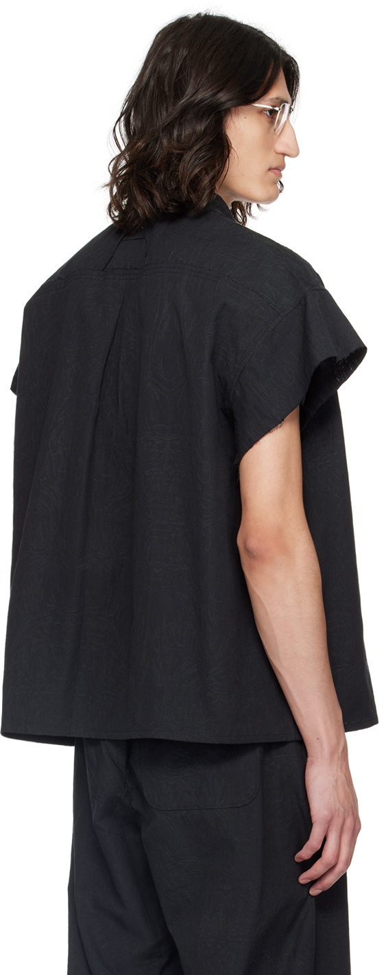 AIREI Black Button Shirt