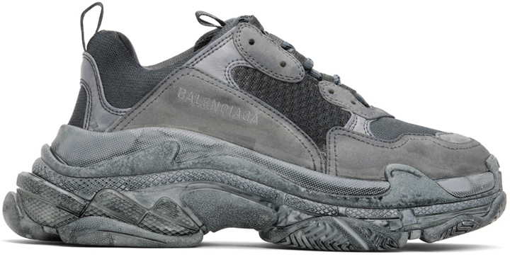 Photo: Balenciaga Gray Triple S Sneakers