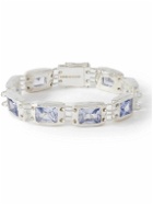 Bleue Burnham - The Rose Recycled Sterling Silver Laboratory-Grown Sapphire Bracelet - Silver