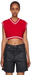 Alexander Wang Red Cropped Vest