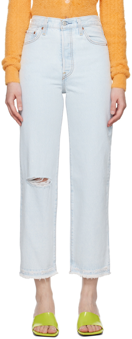 Levi's: Blue Middy Ankle Flare Jeans