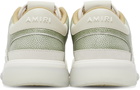 AMIRI White & Green Pebbled Classic Low Sneakers
