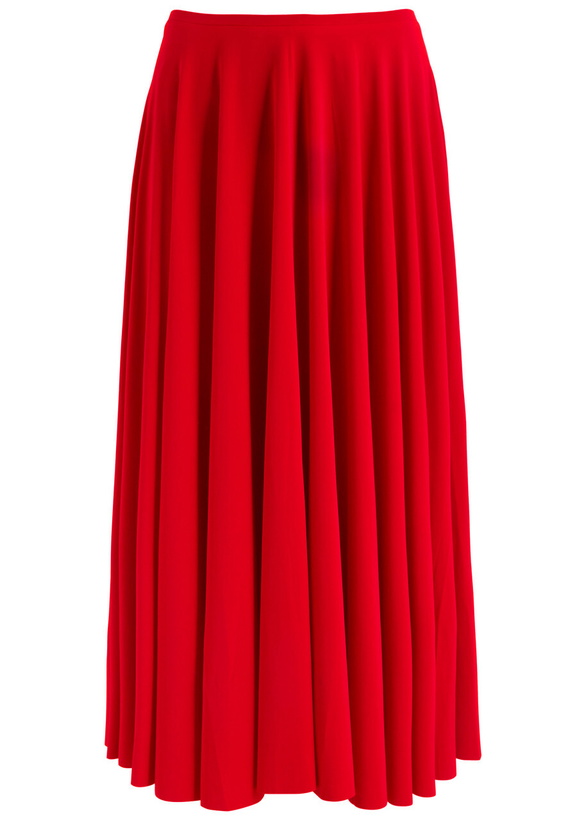Photo: Norma Kamali Stretch-jersey Midi Skirt Red