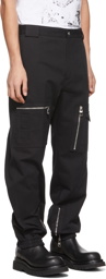 Alexander McQueen Black Cotton Canvas Cargo Trousers