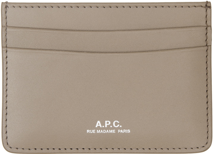 Photo: A.P.C. Taupe Leather Card Holder