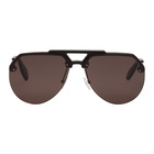 Alexander McQueen Black Stud Aviator Sunglasses