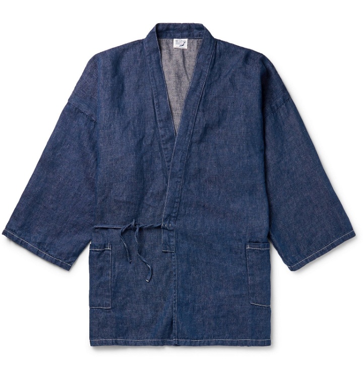 Photo: OrSlow - Denim Kimono Jacket - Blue