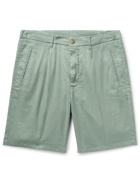 ALTEA - Slub Linen-Blend Shorts - Green - M