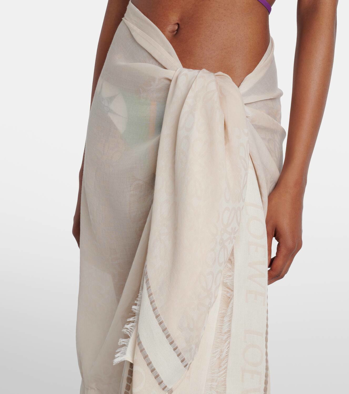 Loewe Anagram cotton beach cover-up