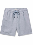 Onia - Air Straight-Leg Linen and Lyocell-Blend Drawstring Shorts - Blue