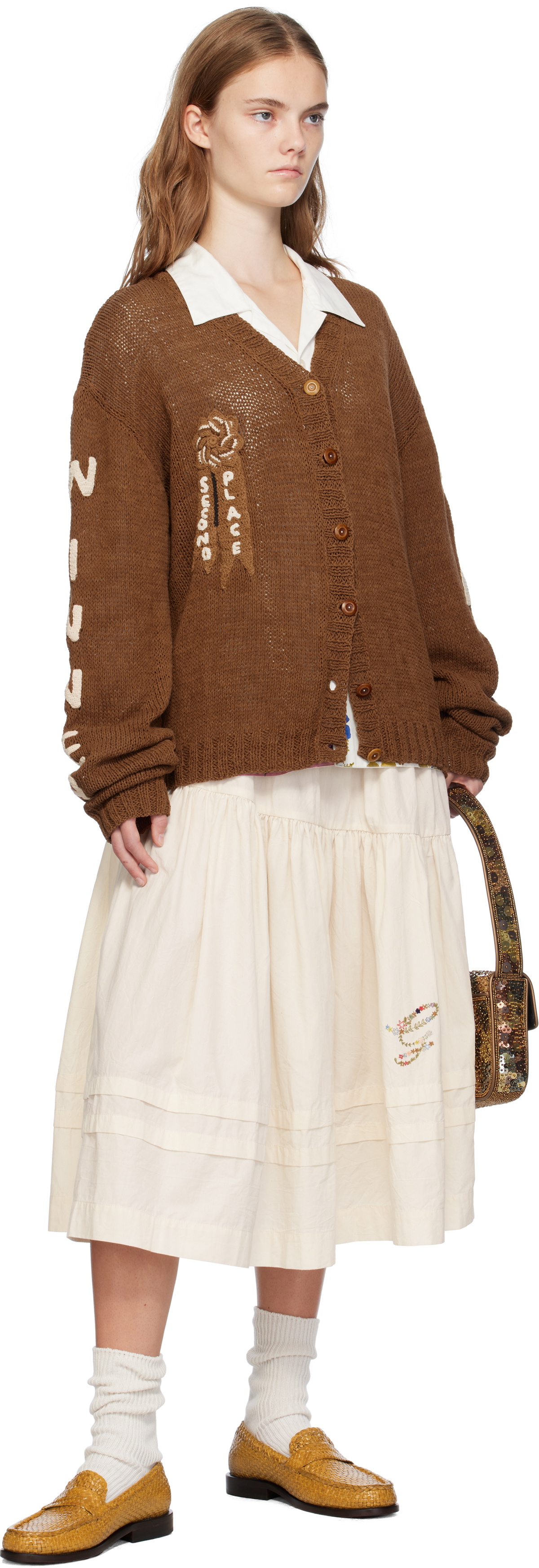 Story mfg. Brown Twinsun Knit Cardigan