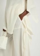 Issey Miyake Draped Wide-leg Paper-blend Trousers White