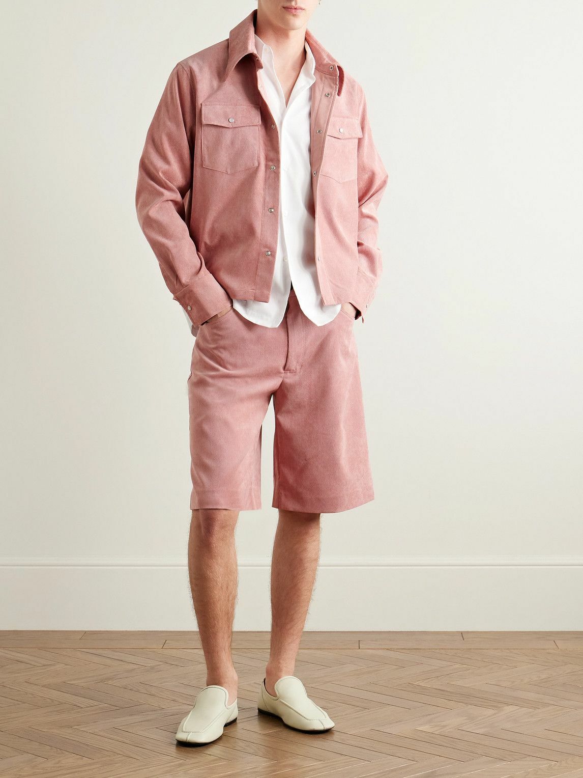 Séfr - Maurice Corduroy Overshirt - Pink