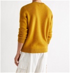 THE ELDER STATESMAN - Embroidered Cashmere Sweater - Yellow