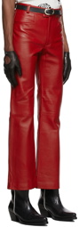 Ernest W. Baker Red Leather Pants