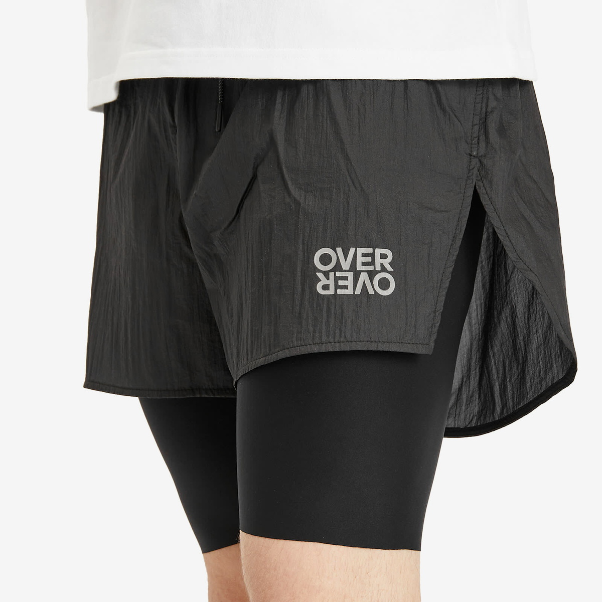 Over Over Men's Two Layer Short in Black