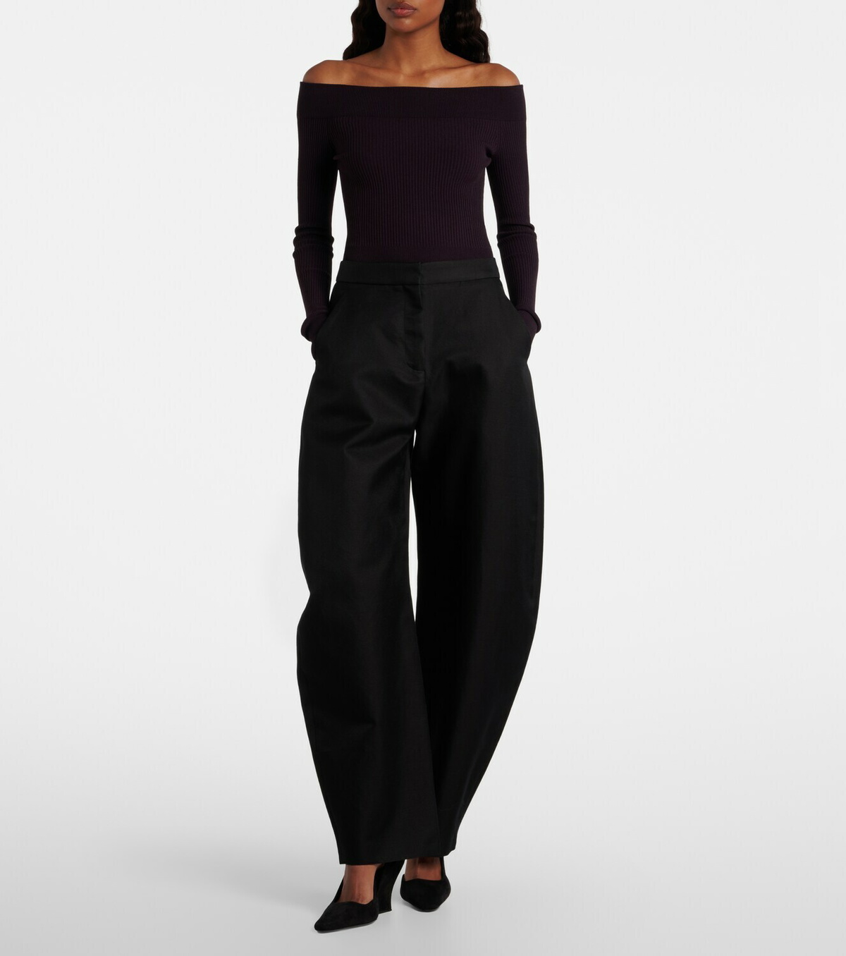 Alaïa Ribbed-knit bodysuit