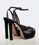 Aquazzura Shear suede platform sandals
