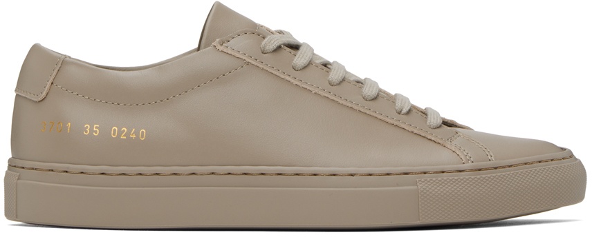 Photo: Common Projects Taupe Achilles Low Sneakers