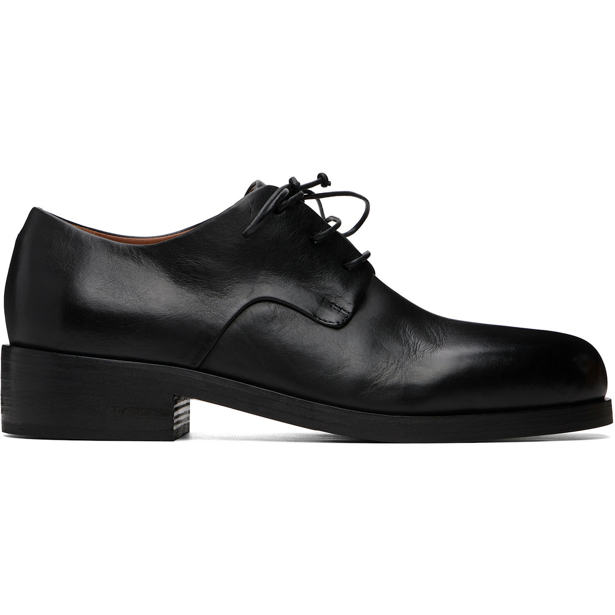 Marsèll Black Gnocco Soft Pebbled Leather Derbys
