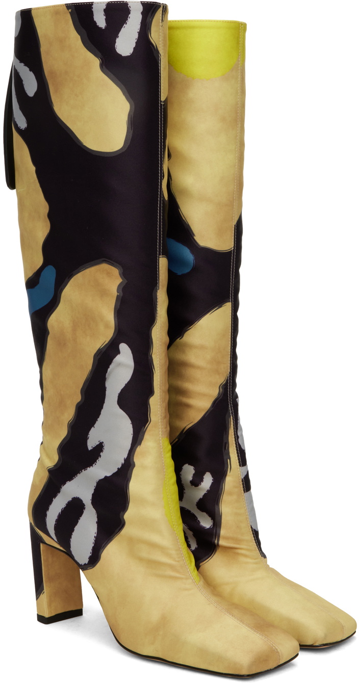 Conner Ives Yellow & Blue Wandler Edition Isa Long Boots Conner Ives