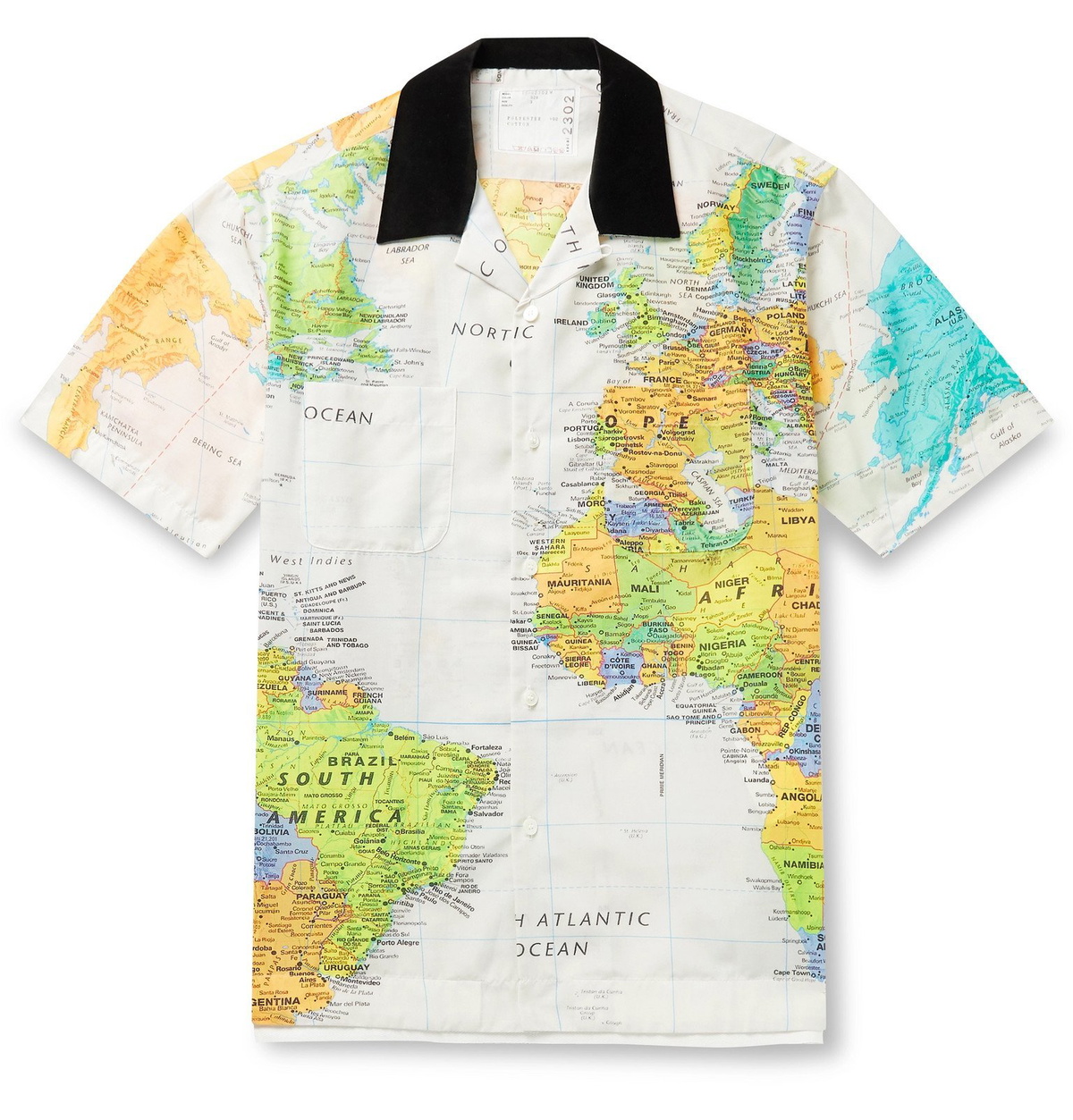 sacai world map shirts サカイ ワールドマップ シャツ-