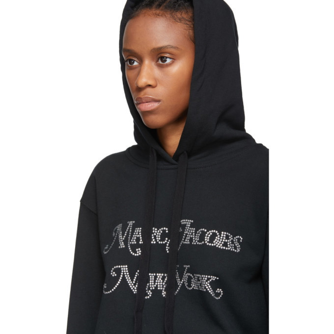 Black logo Hoodie with inside out sleeves – Marc De Paw