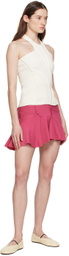 Talia Byre White Raw Edge Tank Top