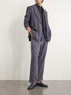 Barena - Unstructured Double-Breasted Linen-Blend Suit Jacket - Gray