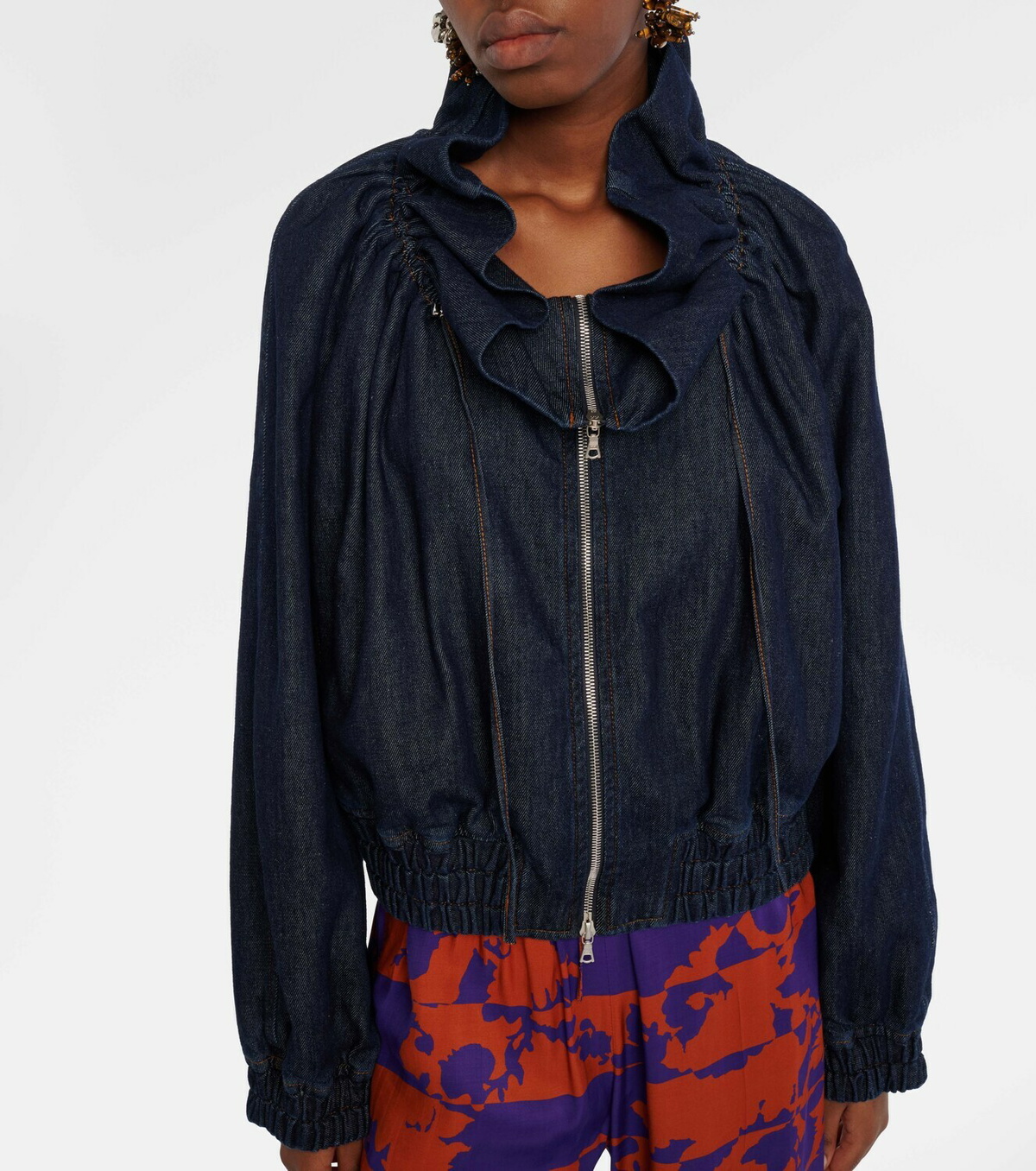 Dries Van Noten Denim bomber jacket