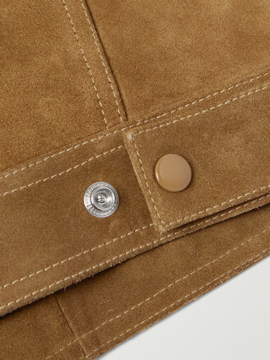 CELINE - Suede Trucker Jacker - Brown