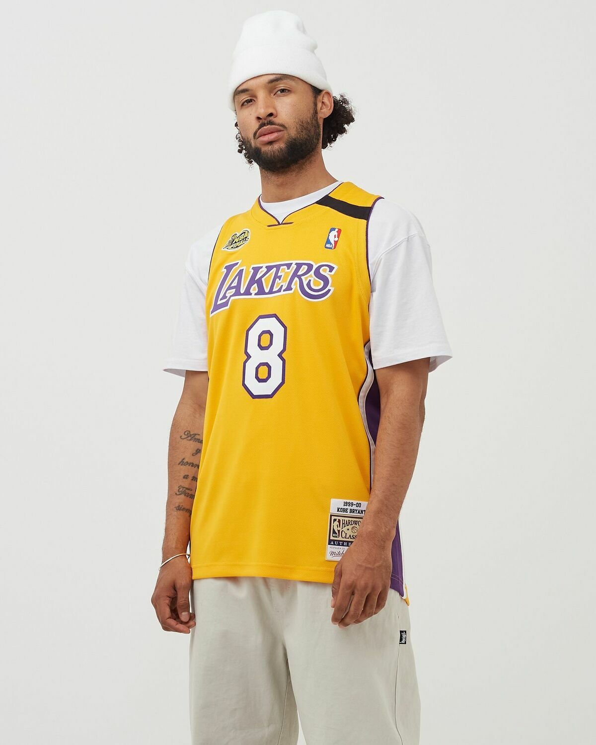 Mitchell & Ness Nba Authentic Jersey Los Angeles Lakers Finals 1999 00 Kobe Bryant #8 Yellow - Mens - Jerseys