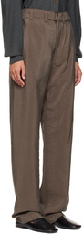 LEMAIRE Brown Belted Chino Trousers