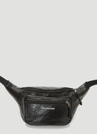 Explorer Leather Belt Bag in Black