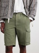 Slowear - Straight-Leg Cotton and Linen-Blend Shorts - Green