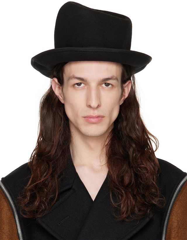 Photo: Comme des Garçons Homme Plus Black Wool Structured Hat