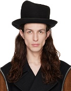 Comme des Garçons Homme Plus Black Wool Structured Hat