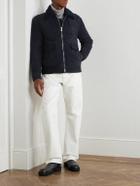 Valstar - Thomas Shearling-Trimmed Suede Down Jacket - Blue