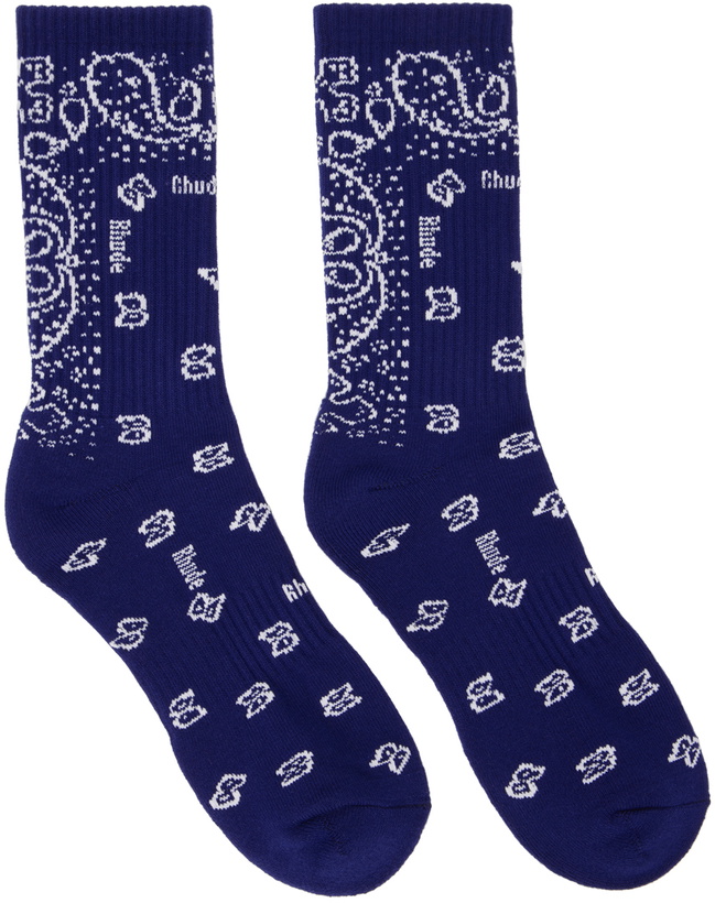 Photo: Rhude Navy Bandana Jacquard Socks