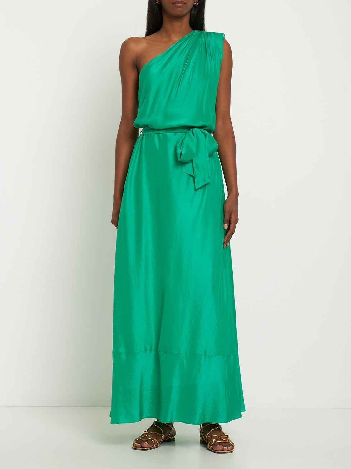 FORTE_FORTE Habotai One Shoulder Long Silk Dress Forte Forte FORTE_FORTE Habotai One Shoulder Long Silk Dress Forte Forte