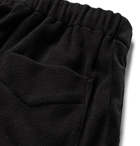 Monitaly - Kog Risu Velvet-Trimmed Fleece Sweatpants - Black