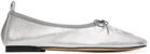 TheOpen Product Silver Square Toe Ballerina Flats