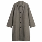 Kaptain Sunshine Men's Cotton Mock Twist Umbrella Coat in Charcoal