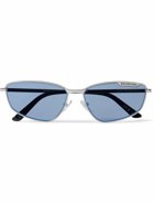 Balenciaga - Cat-Eye Silver-Tone Sunglasses
