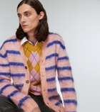 Marni - Striped brushed mohair-blend cardigan